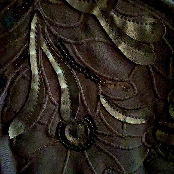 Couture Embellished Embroidery Sequin Black Top - Picture 2 of 12